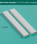 Slick Low Profile TV Wall Mount Cord Hider, Paintable Self Adhesive Cable Raceway, two 15.7in lengths displayed.