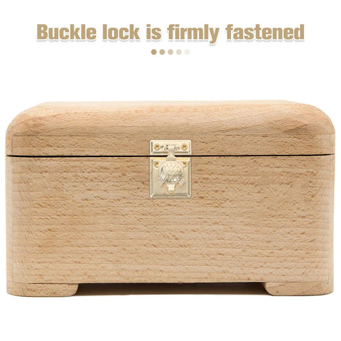 Wood box with Two-Pack Heavy Duty Jewelry Box Latch With Decorative Turtle Lock Buckle, Iron Hardware Built Tough, Easy To Install