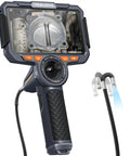 Four Way Articulating Borescope With Dual Lens Endoscope, 1080P HD Steerable Mechanic Inspection Camera with LED on screen