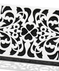 Large White Doorbell Chime Cover Box For Wall Mount, Decorative Wood Piano Paint Design, Indoor Outdoor Use, 9.8 x 7.6 inches