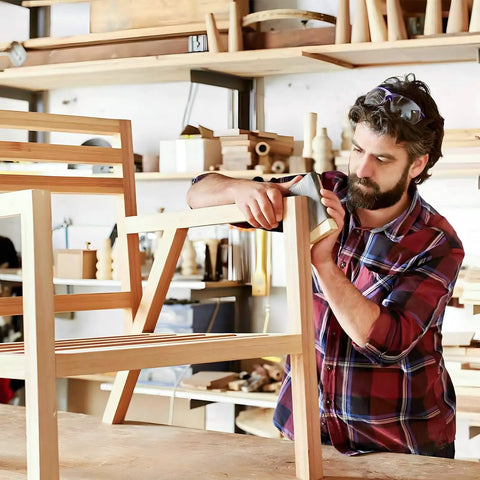Carpenter using 200 Pack Solid Wood Pocket Hole Plugs For Woodworking Jig Pine Plugs For Three Eighths Inch Holes Durable