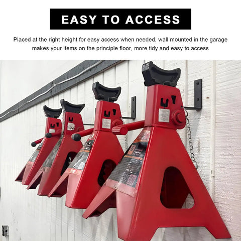 4 Pack Heavy Duty Jack Stands Wall Mount Organizer For 2 To 6 Ton Jacks Universal Car Jack Holder Garage Wall Rack Mount Bracket