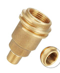 Heavy-Duty Propane Quick Connect Adapter QCC1 Type 1 to 1/4 Inch Male NPT Brass Tank Connector for RVs and outdoor cooking