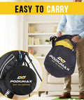 Person holding carrying case for Chipping Net Pop Up Golf Net For Backyard Driving And Indoor Outdoor Practice Improve Short Game Accuracy