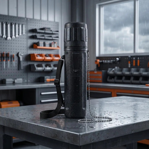 Slick Jhknnk Moisture Proof Welding Rod Storage Tube For Electrodes With Locking Lid, portable black insulated design.