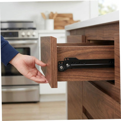 Bottom Mount Drawer Slides 2 Pack Full Extension Silent Rails For Dressers Cabinets And Kitchen Replacement Drawer Runners Heavy Duty Built To Glide Smoothly And Quietly on walnut drawer