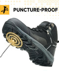 Waterproof Steel Toe Boots For Women Wide Width Non Slip Work Boots Lightweight Slip Resistant Safety Shoes Built To Handle Tough Jobs Real Safety And All Day Comfort showing puncture-proof sole with steel rod