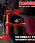 Beefy Heavy Duty Ratchet Chain Binder One Quarter To Five Sixteenths Inch With G70 Grab Hooks on trailer
