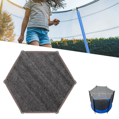 14Ft Trampoline Shade Cover With Six Poles For Round Trampoline Sun Protection Keeps Kids Cool And Comfortable Breathable Mesh Fabric