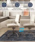 36 By 48 Inches Tough As Nails Office Chair Mat For Hardwood And Tile Floors showing non-slip surface with rolling office chair