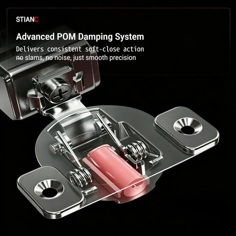 Advanced POM damping system for 20 Pack 1.5 Inch Overlay Soft Close Cabinet Hinges For Face Frame Kitchen Cabinets.