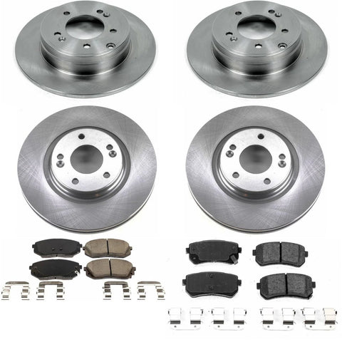 PowerStop front and rear brake kit with ceramic pads and rotors for Hyundai Sonata 2016–19 / Kia Optima 2016–20