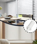 Image showing 20 Pack Heavy Duty Shutter Repair Pins For Plantation Blinds with white pins installed in modern window treatments.