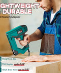 Person using 2 In 1 Brad Nailer And Stapler For DIY Projects You'll Love, Electric Nail Gun For Upholstery Carpentry And Woodworking.