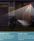 Best 2K Solar Security Camera System For Outdoor Use, Wire Free Battery Powered, mounted above front door detecting motion
