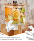 Pick Up Two White Replacement Cooler Faucets With Lock Nuts And Washers Easy Swap Water Dispenser Tap displayed on a water dispenser.