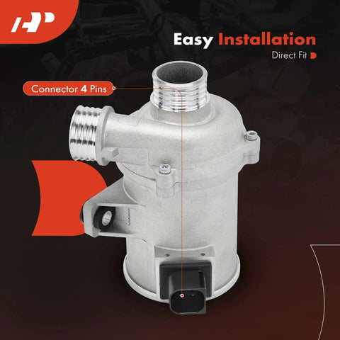 4 Pins Engine Electric Water Pump For BMW 2.0L Vehicles Fits 228i 320i 328i 428i XDrive X1 X3 X5 And Other 2.0L Models