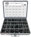 Heavy Duty Grade 8 Hex Cap Flange Bolts With Black Phosphate Finish And Locking Nuts, 352-Piece Frame Bolts And Top Lock Nut Assortment Kit