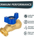 50 Pack Brass Hose Bibb Valves One Half Inch FIP Inlet And Three Quarter Inch Male GHT Outlet For Outdoor Spigots With Leak Proof Design, Corrosion Resistant Brass, Durable Garden Faucet Upgrade, Works Up To One Hundred Sixty Degrees Fahrenheit.