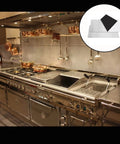 Top-Quality 304 Stainless Steel Sheets Set Of 2 - Each 6 By 12 Inches And Super Slim At 1/32 Inch Thick shown in kitchen setting