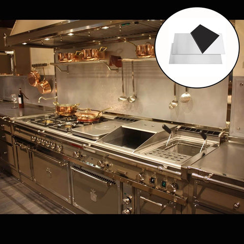 Top-Quality 304 Stainless Steel Sheets Set Of 2 - Each 6 By 12 Inches And Super Slim At 1/32 Inch Thick shown in kitchen setting