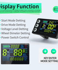 Knockout Electric Bike Brushless Controller 40 Amp Sine Wave With Cs866 Throttle For 1600W 2000W Motors display panel with settings.