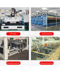 CNC lathe, textile machine, woodworking machinery, and mechanical manufacturing equipment in a factory setting.