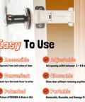 Heavy Duty Cat Door Prop That Holds Your Interior Door Cracked For Easy Roaming While Locking Dogs Outta Play Areas A Genuinely No Fuss Portable Door Stopper And Legit Pet Gate Alternative For Modern Homes with adjustable width features.
