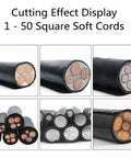 Cutting effect display for Heavy Duty Pneumatic Cable Cutter For 1 To 50 Mm2 Wires Tangent And Straight Cutting Tool