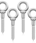 4 Pack Forged Steel Shoulder Eye Bolts 1/2 x 3-1/4 Heavy Duty Hook Screws Hot Dip Galvanized For Anchoring