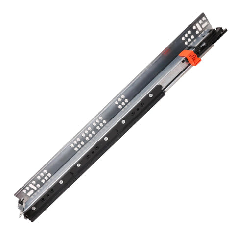 Progressa 21 Inch Undermount Soft Close Drawer Slides with full extension and ball bearing for kitchens, heavy-duty design, side view