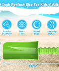 Big 9 Inch Beach Sand Shovels Set For Kids And Adults, green shovel with anti-slip handle and non-toxic material, 9.8 inches long
