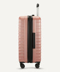 Side view of Hardside Carry-On Luggage 21 Inch With Multi-Directional Wheels Expandable Up To 25 Percent More Space Scratch-Resistant Surface