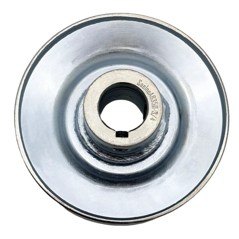 AB350 3/4 Inch Bore 3.5 Inch OD Single Groove V Belt Pulley for A B 5L 4L Ax BX Belts Carbon Steel Motor Pulley Zinc Plated 1020 Steel