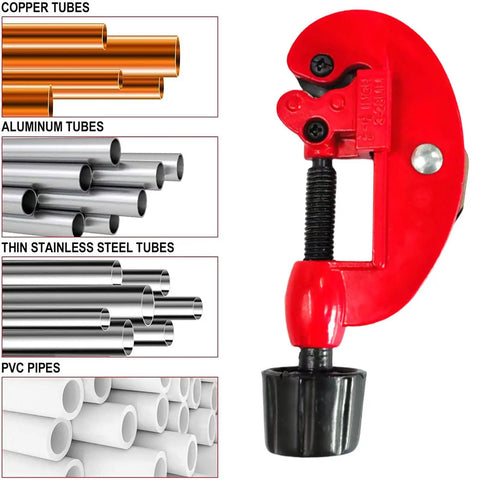 Ergonomic Pipe Cutter 3-28mm Tubing Cutter for Metal Aluminum Stainless Steel Heavy Duty Hand Tool No Electricity with various pipes