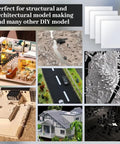 Four White ABS Plastic Sheets 7.87 By 7.87 Inches 0.5 mm Thick Moldable Panels For DIY Architectural Models Sand Table Builds