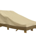 Veranda Double Wide Chaise Lounge Cover For 80L X 55W X 33H Outdoor Furniture Weatherproof Gardelle Fabric System shown on chair