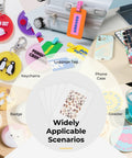 Printable Sublimation Heat Transfer Film For Phone Cases And Mugs, 20 Pack 3D Sublimation Sheets with keychains and luggage tag