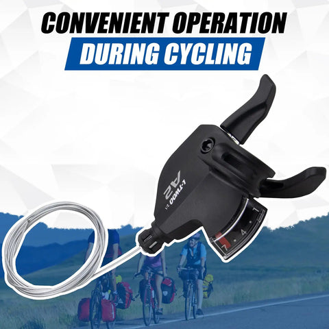 7 Speed Right Thumb Gear Shifter Lever For Mountain Bike With Cables, Fits 22.2Mm Handlebars, convenient operation shown