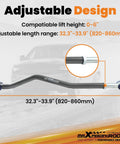 Adjustable Front Track Bar 0-6 Inch Lift for Jeep Wrangler JK JKU, Keeps Your Front Axle Centered After Lifts, Beefy Steel Construction for Off Road, Trail Ready Performance, Built To Handle Rough Trails, 32.3-33.9 inch adjustable steel bar