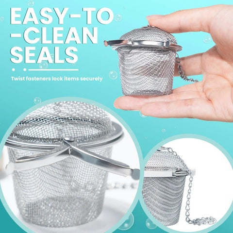 Four Slick Ultrasonic Cleaner Racks With Fine Mesh Weave, small stainless steel cleaning basket, 3-inch, locks securely for tiny gears.
