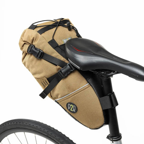 Inova Light Bike Saddle Bag Under Seat Storage, Water Resistant Cordura 1000D With Internal Padding attached to bike seat