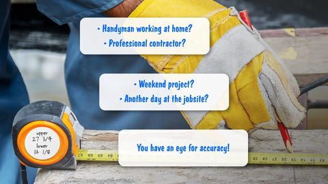 Erasable Tape Measure Scratch Pad 2 Pack Reusable Measurement Note Pad Peel and Stick Jobsite Tough Made in USA for Construction Woodworking Carpentry DIY Projects on tape measure