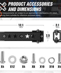 Tough As Nails Steel Tailgate Hinge Set Heavy Duty Reinforced Rear Door Brackets dimensions and included hardware for Jeep Wrangler