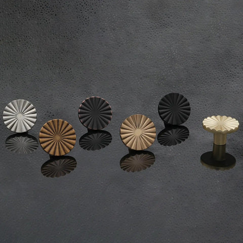Ten Pack Kitchen Cabinet Knobs And Champagne Bronze Drawer Knobs Made From Heavy Duty Zinc Alloy Hardware, various colors displayed.
