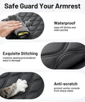 Center Console Cover For Kia Telluride 2020 To 2026 Nappa Leather Armrest Cushion Anti Scratch Middle Console Pad features waterproof, exquisite stitching, and anti-scratch protection.