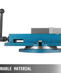 4-inch blue VEVOR milling vise with 360-degree swiveling base and ductile iron body