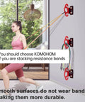 Kickass Wall Anchor For Resistance Bands With Secure Lock Rings And Quick Release Hooks For Suspension Training and Crossfit Workouts in use.