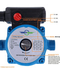 No Fuss 3Speed Hot Water Circulation Pump 93 Watt 110V Recirculator For Solar Heating and Faucet Plumbing with adjustment knob.