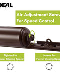 Beefy Heavy Duty Pneumatic Storm And Screen Door Closer With Torsion Bar Brown Finish Model SK3015 air-adjustment screw